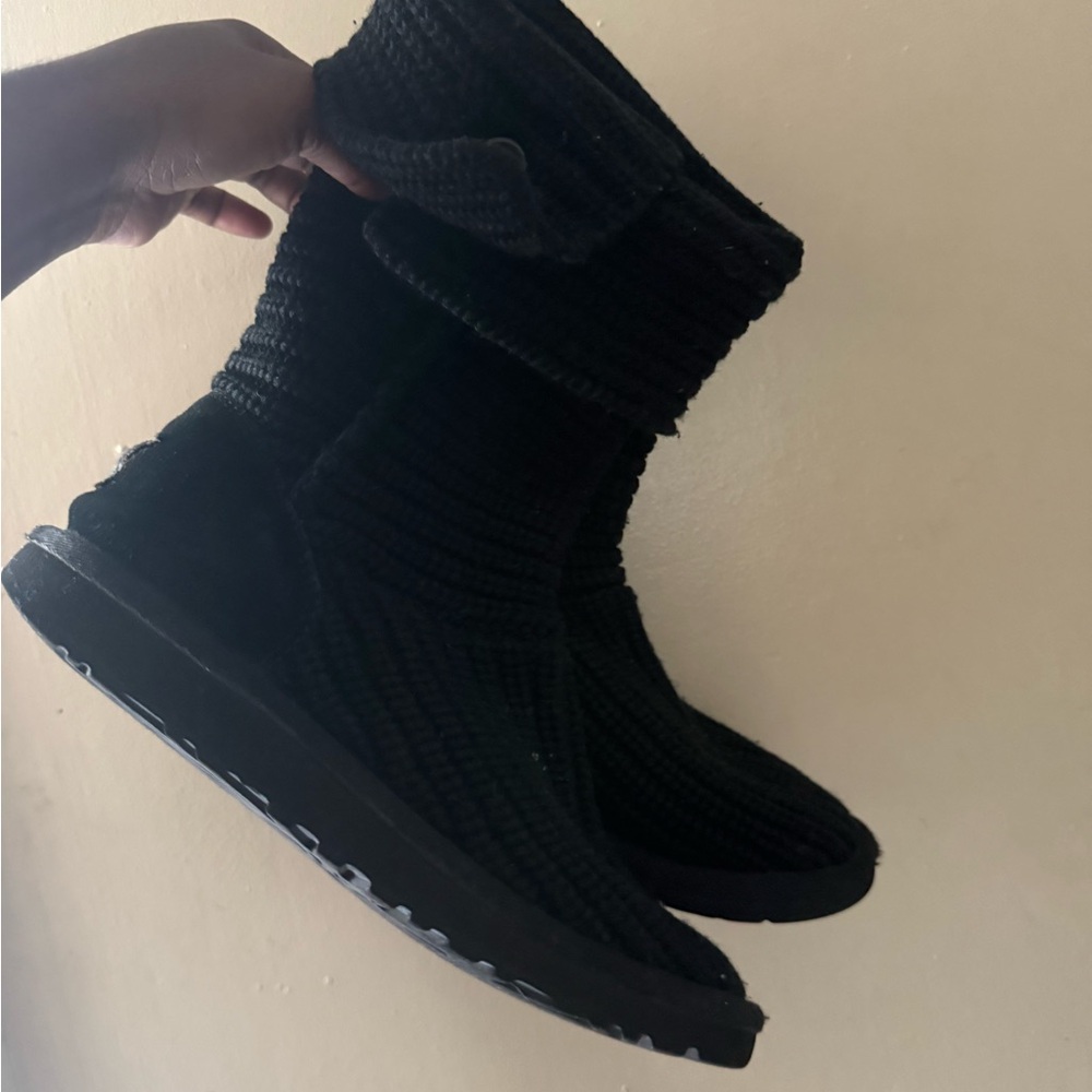 Ugg classic cardi black knit short boots - Picture 5 of 10